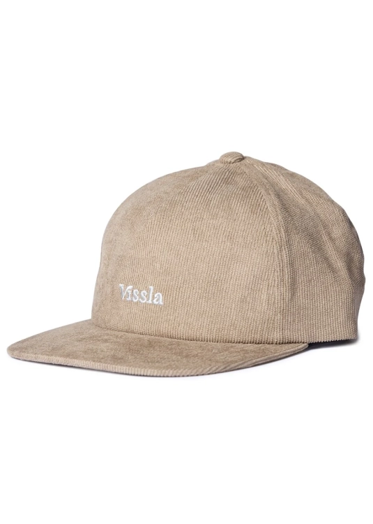Vissla Resin Head Jasnobrązowa sztruksowa czapka z daszkiem (id: 4440)