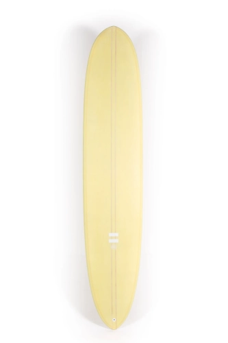 Indio Trim Machine 9'1" – klasyczny, żółty longboard do surfingu, 70,2L, wszechstronny, system 2+1.