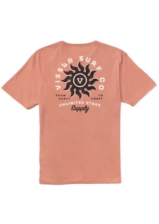 Vissla Spins Papaya – koszulka premium z bawełny organicznej