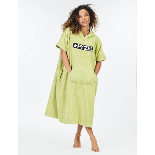 Zielone Poncho Pyzel materiał a'la ręcznik z bawełny (id: 3039)