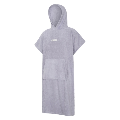 Szare Poncho FCS ręcznikowe z kapturem - pluszowe (id: 3042)