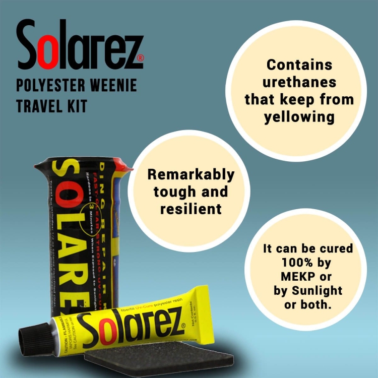 Mały zestaw naprawczy do deski surf Solarez Polyester Travel Kit 14ml (id: 3147)
