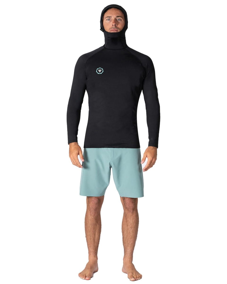 Czarna lycra z kapturem Vissla Warm Seas