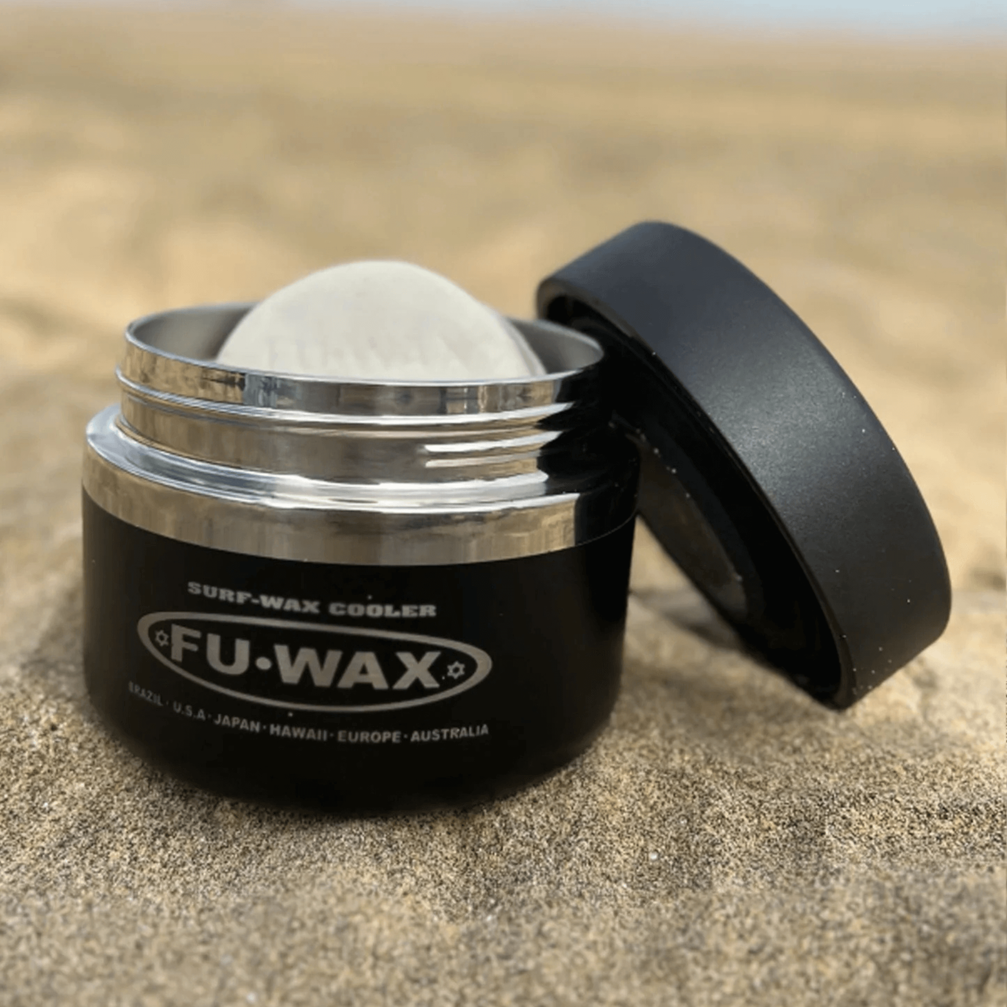 Pudełko na wosk surfingowy FU WAX Cooler Czarny