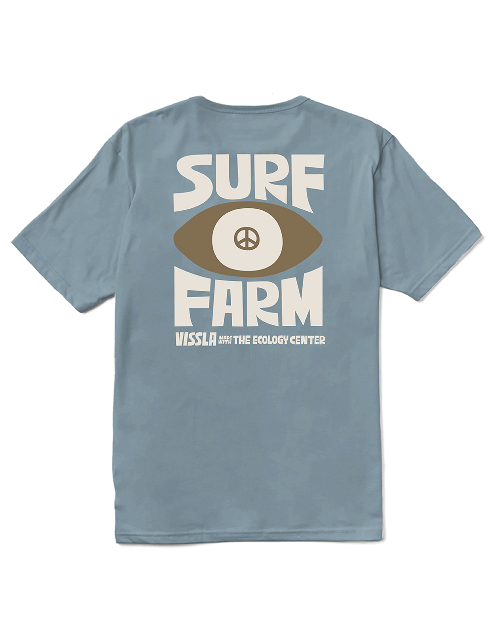 Błękitna koszulka Vissla Surf Farm Organic