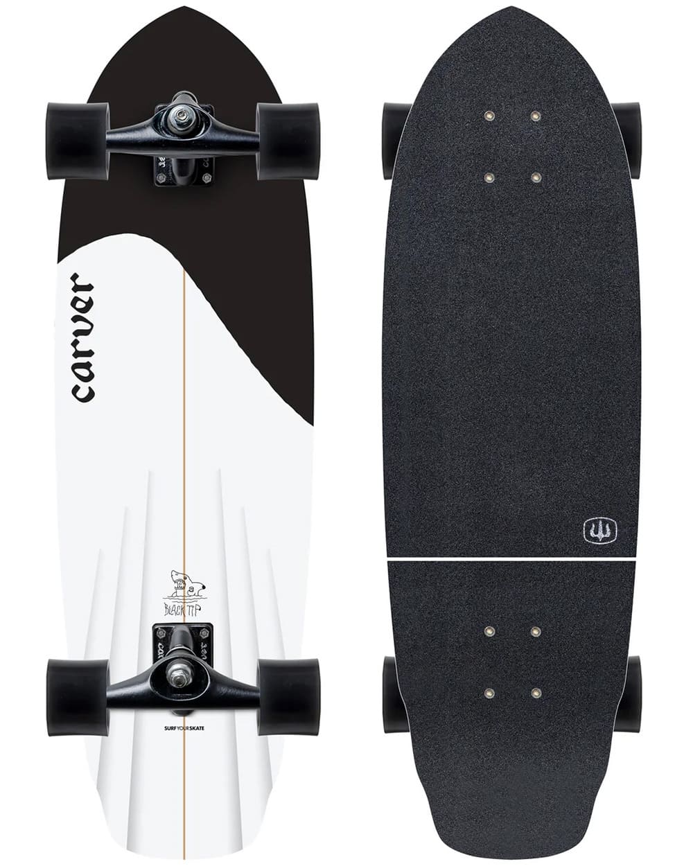 Deska surfskate Carver Black Tip 32.5"