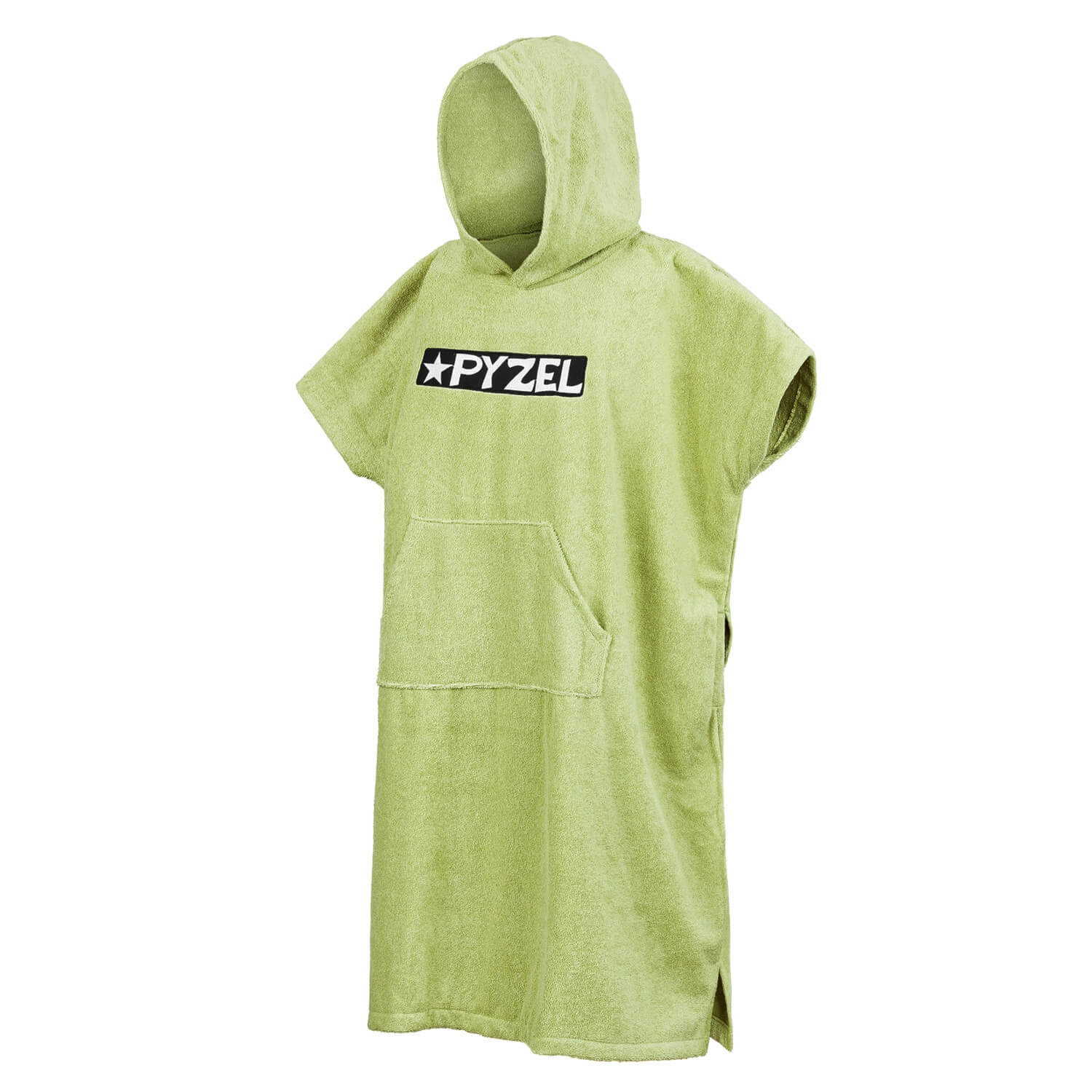 Zielone Poncho Pyzel materiał a'la ręcznik z bawełny